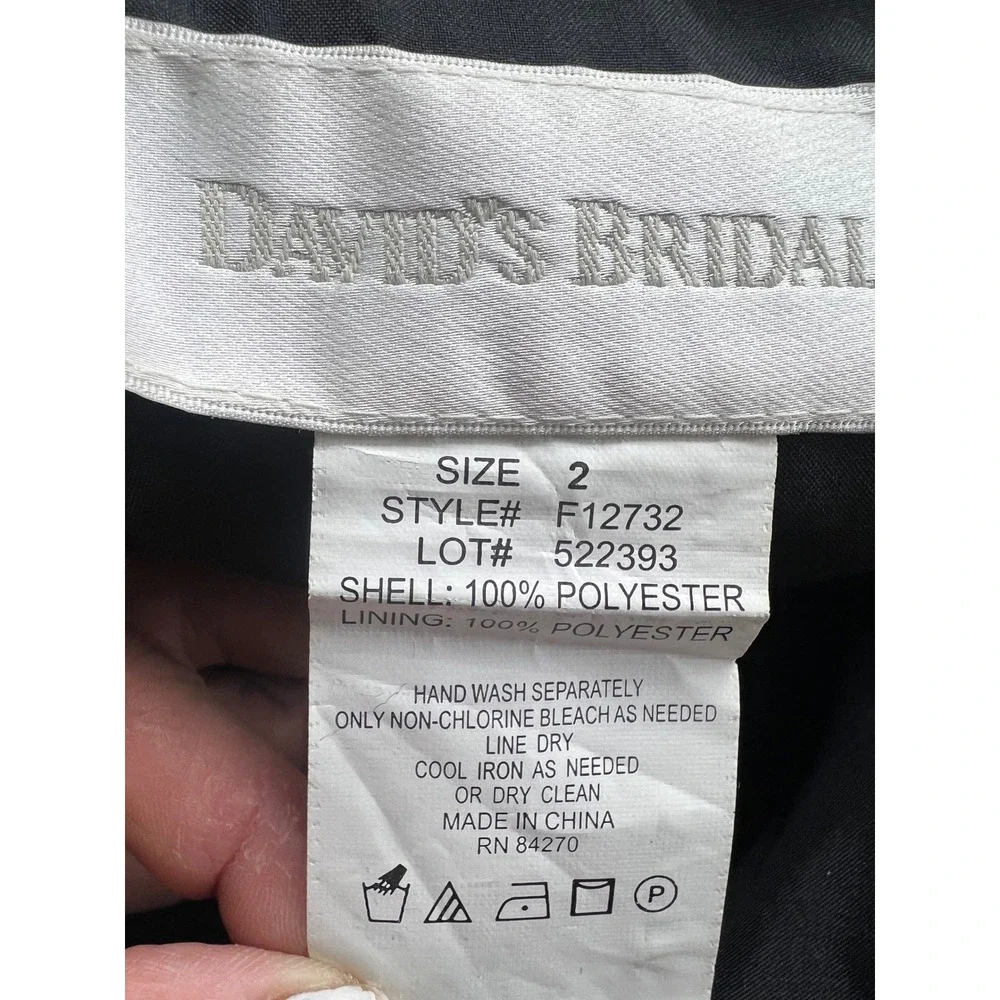 Formal Black High Neck Open Back Evening Gown with Satin Bow Detail Floor Length - Picture 9 of 9